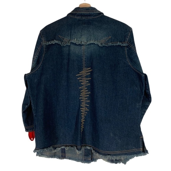 Vintage Baccini Jean Jacket Size L/XL - Picture 2 of 9